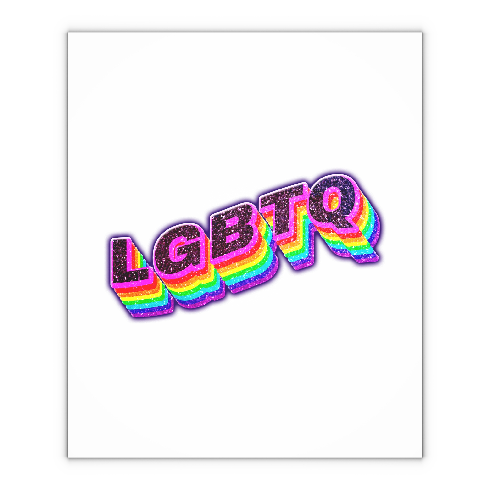 Lgbtq Rainbow 3d Png Typography Gift Wrapping Paper Sheets 1pc - Image 4