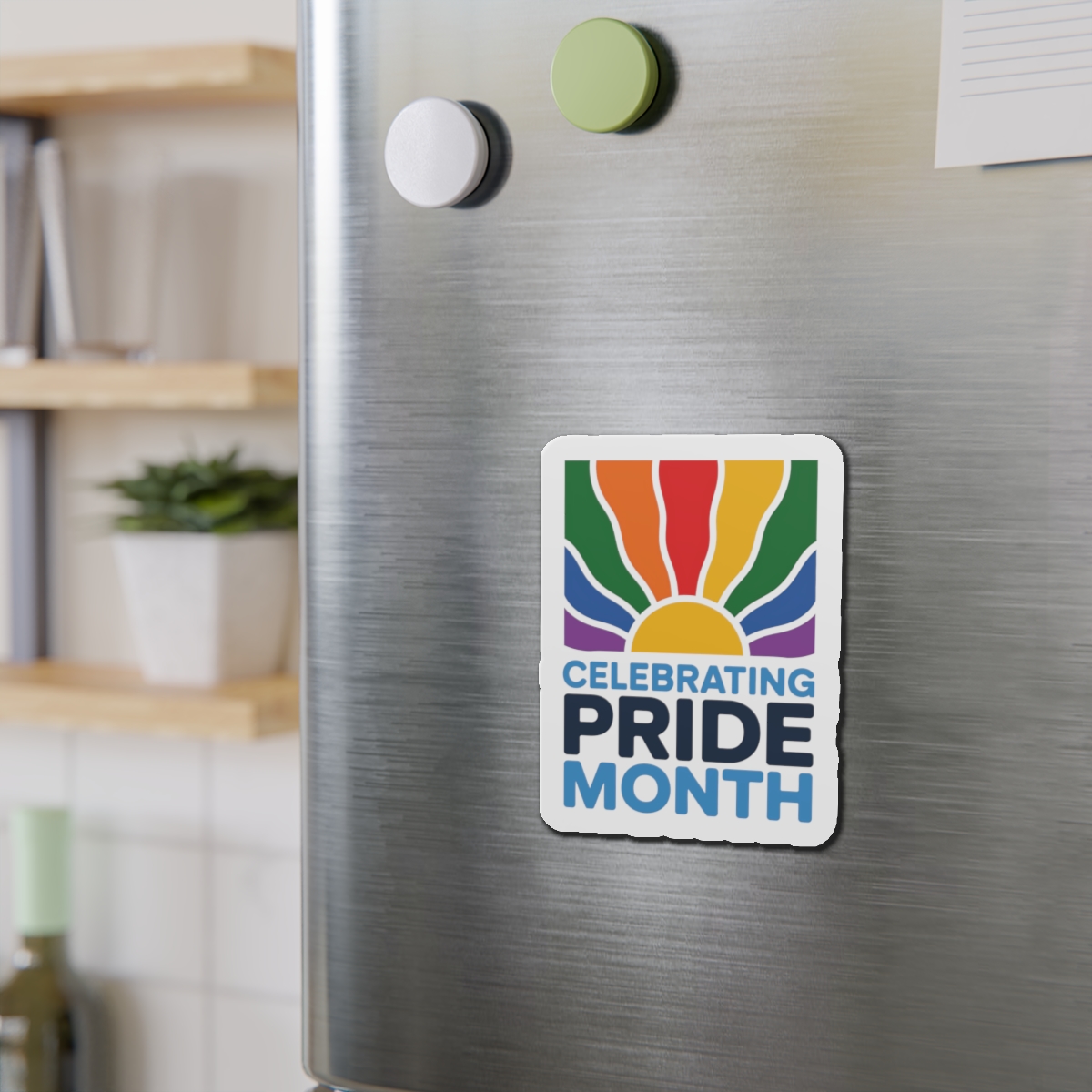 Celebrating Pride Month Colorful Graphic Design (1) Die Cut Magnets - Image 12