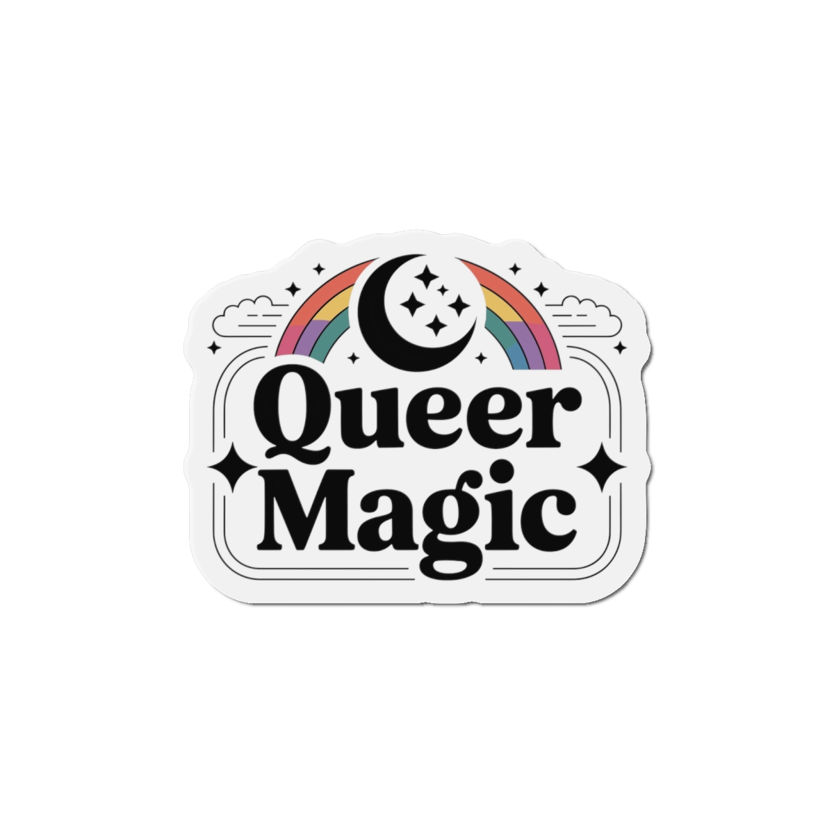 Queer Magic T Shirt Design Isolated White Background 2 Die Cut Magnets - Image 13