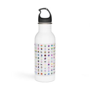 Circular Lgbtq Pride Flags Collection Chart Representing Diverse Gender Sexual Identities Stainless Steel Water Bottle
