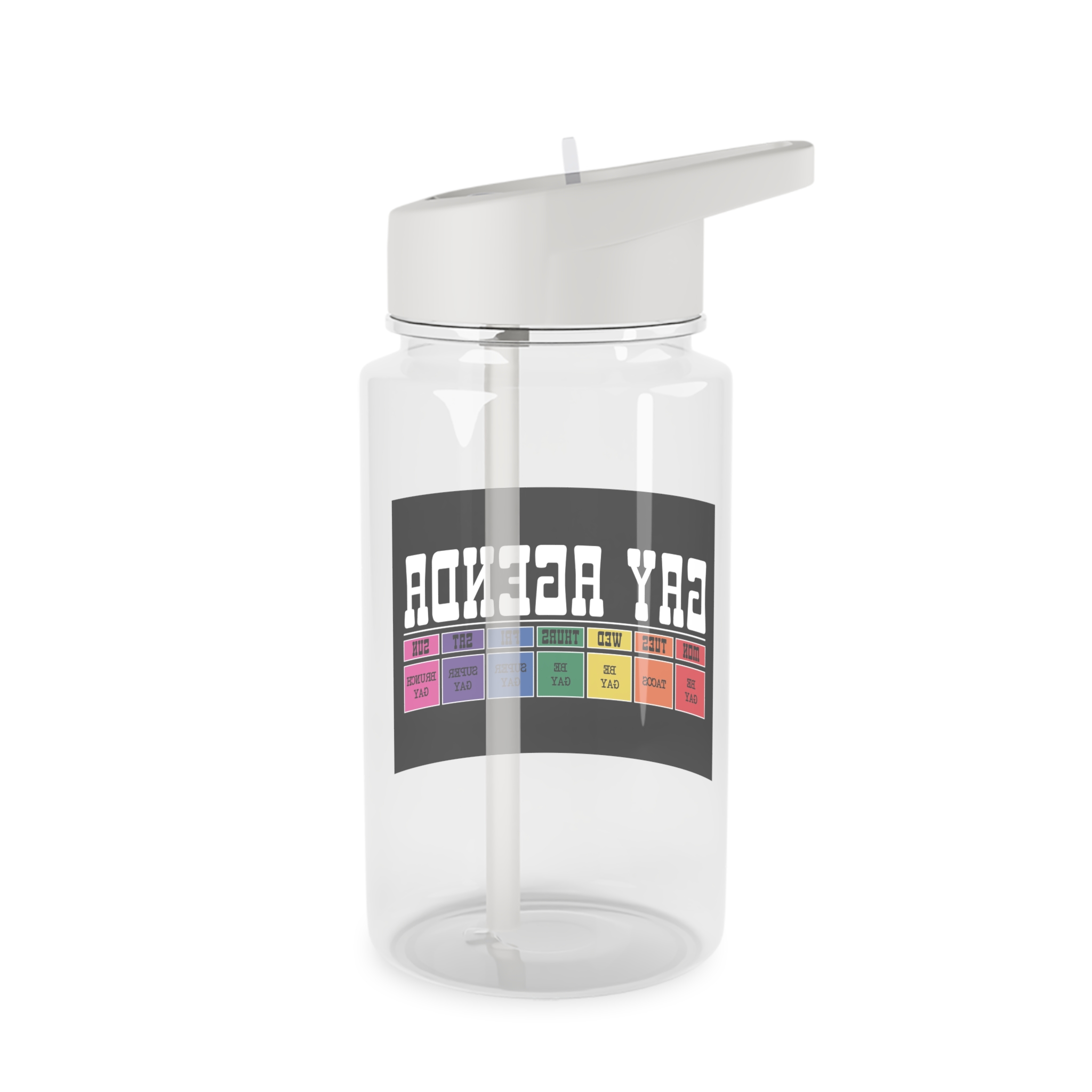 Poster That Says Pay Attention It Tritan Water Bottle - Image 2