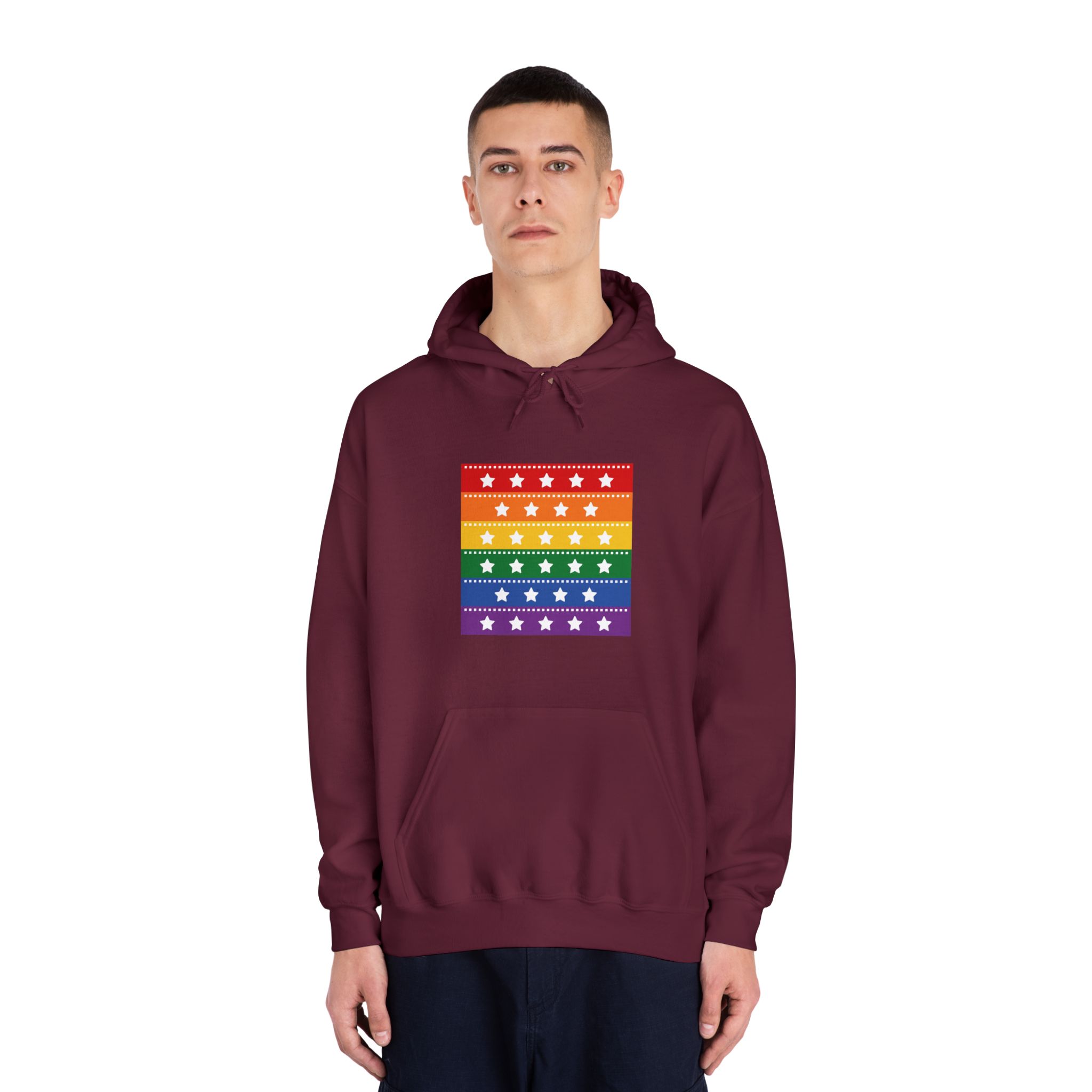 Lgbt Pride Month June Lesbian Gay Bisexual Transgender Lgbtq Flag Rainbow Vector(4) Unisex Dryblend Hooded Sweatshirt - Image 19