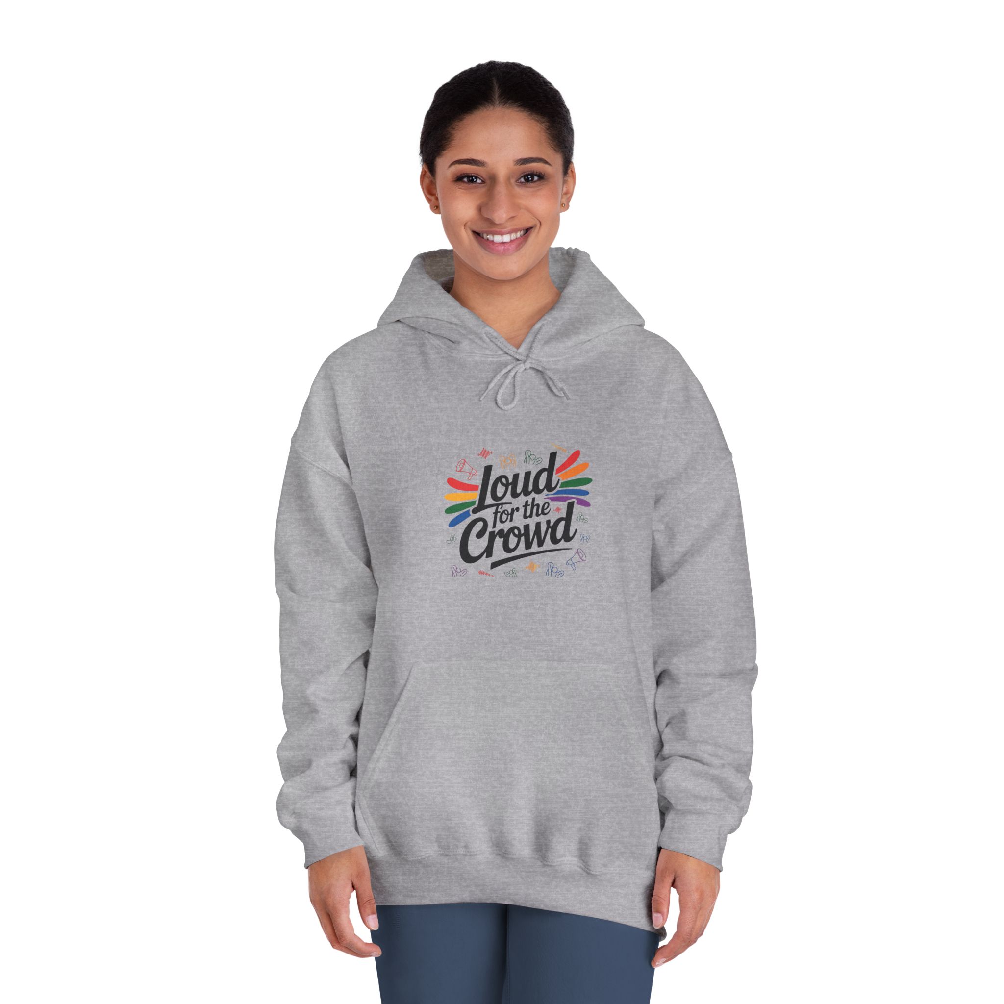 Loud Crowd T Shirt Design Isolated White Background 2 Unisex Dryblend Hooded Sweatshirt - Image 16