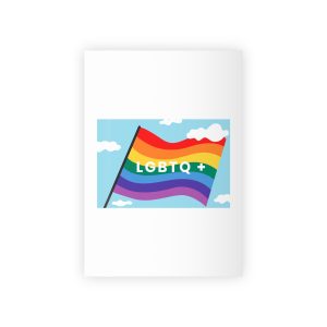 Rainbow Flag Banner Template Lgbtq Rights Gift Wrapping Paper Rolls 1pc