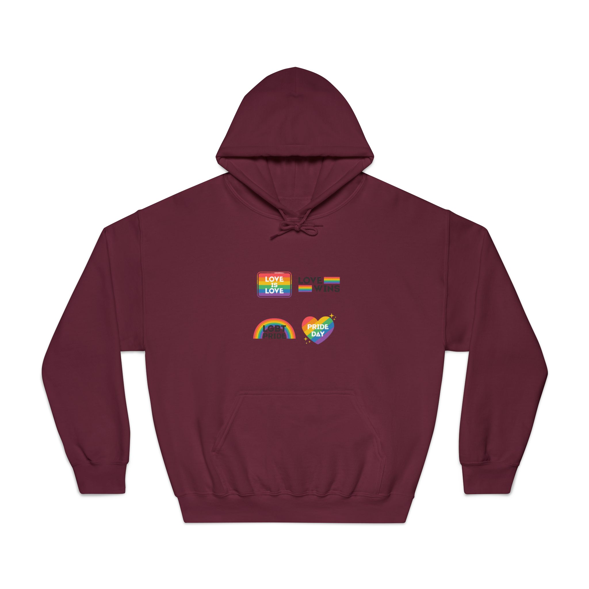 Pride Day Label Collection Design Unisex Dryblend Hooded Sweatshirt - Image 17