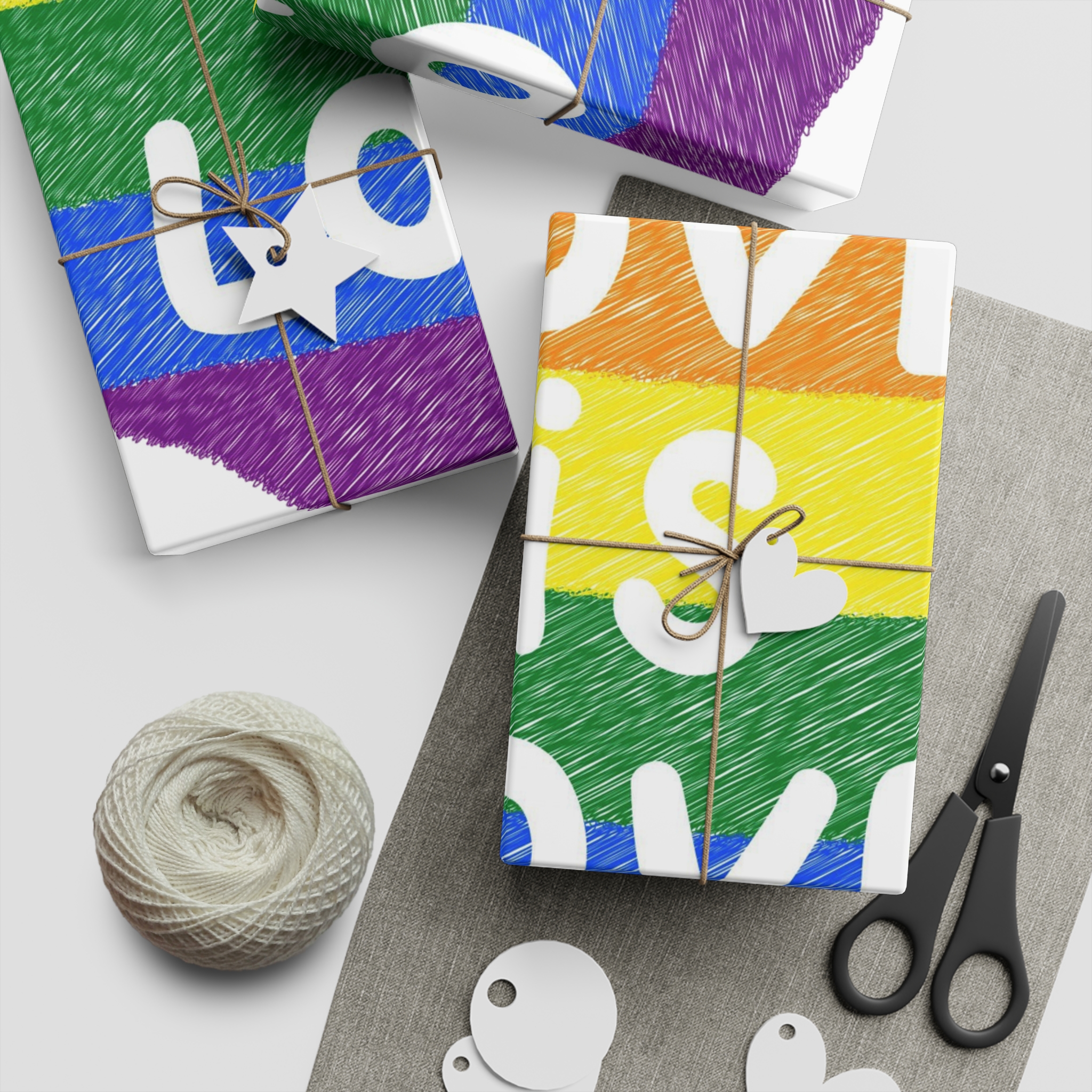 Love Is Love Lgbtq Pride Rainbow Poster Slogan Gift Wrapping Paper Sheets 1pc - Image 5