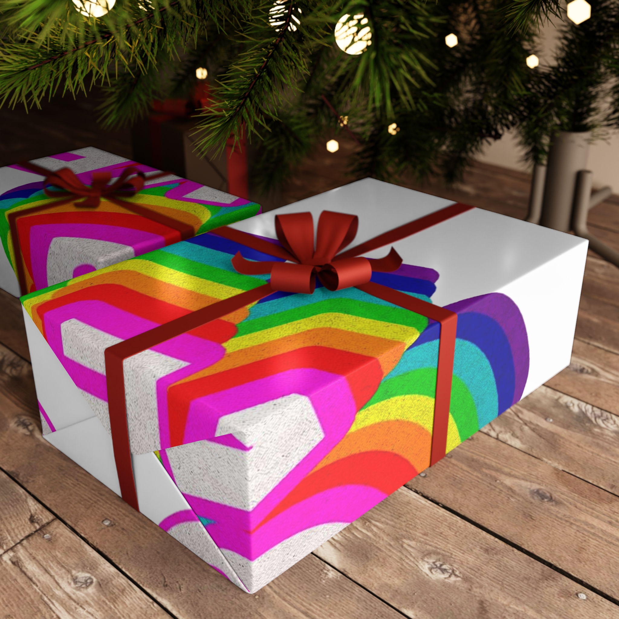 Rainbow Word Love Is Love Typography Design Element Gift Wrapping Paper Sheets 1pc - Image 6