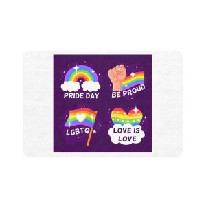 Pride Day Badges Collection Pet Food Mat 12x18