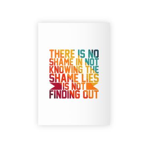 There Is No Shame Is Knowing Shame Lies Is Finding Out Typography Tshirt Design Gift Wrapping Paper Rolls 1pc