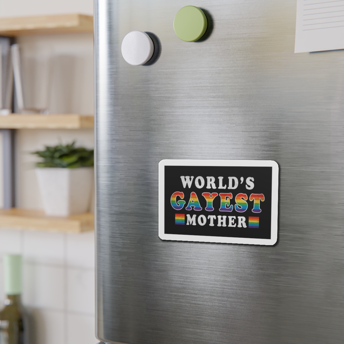 Mother Day Pride Rainbow Typography Vector Premium T Shirt(1) Die Cut Magnets - Image 9