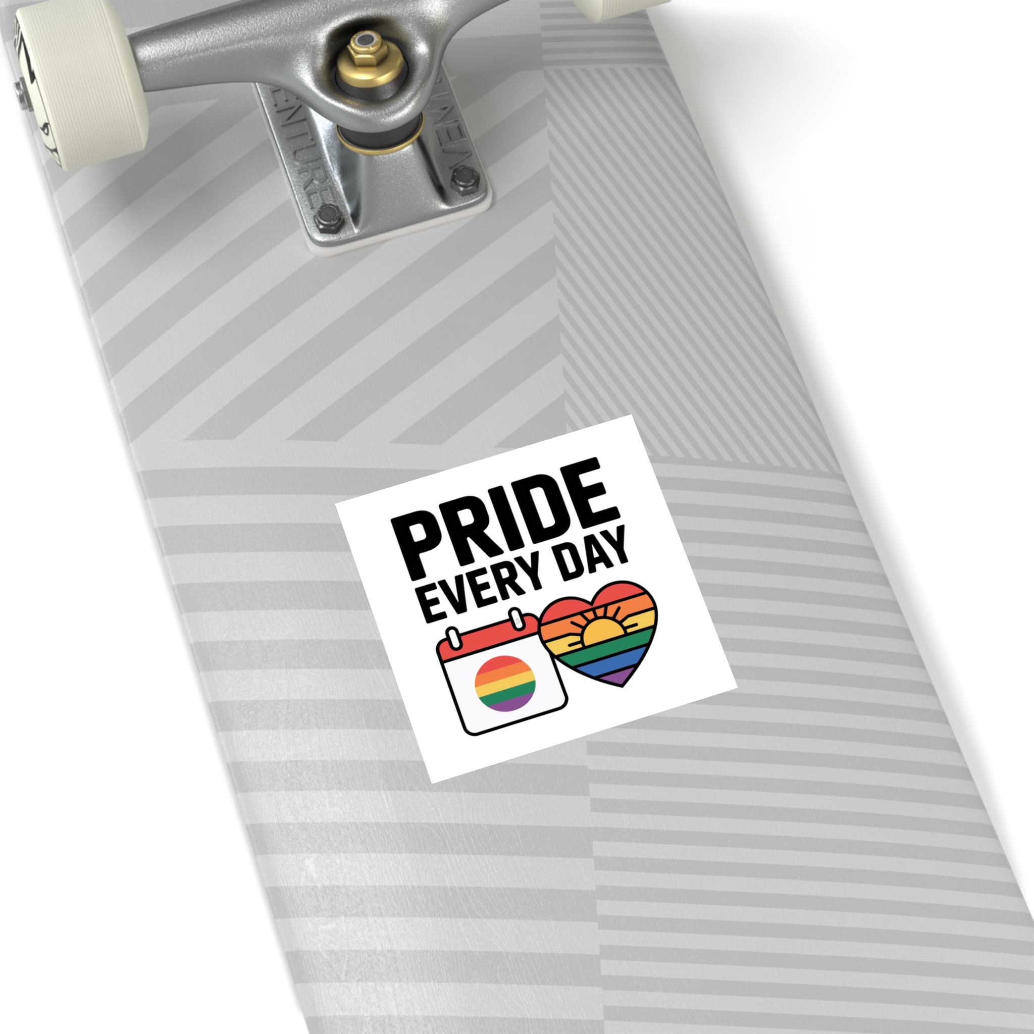 Pride Every Day T Shirt Design Isolated White Background Laminate Stickers Square - Image 72