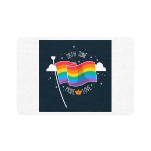 Rainbow Flag With Pride Day Concept Pet Food Mat 12x18