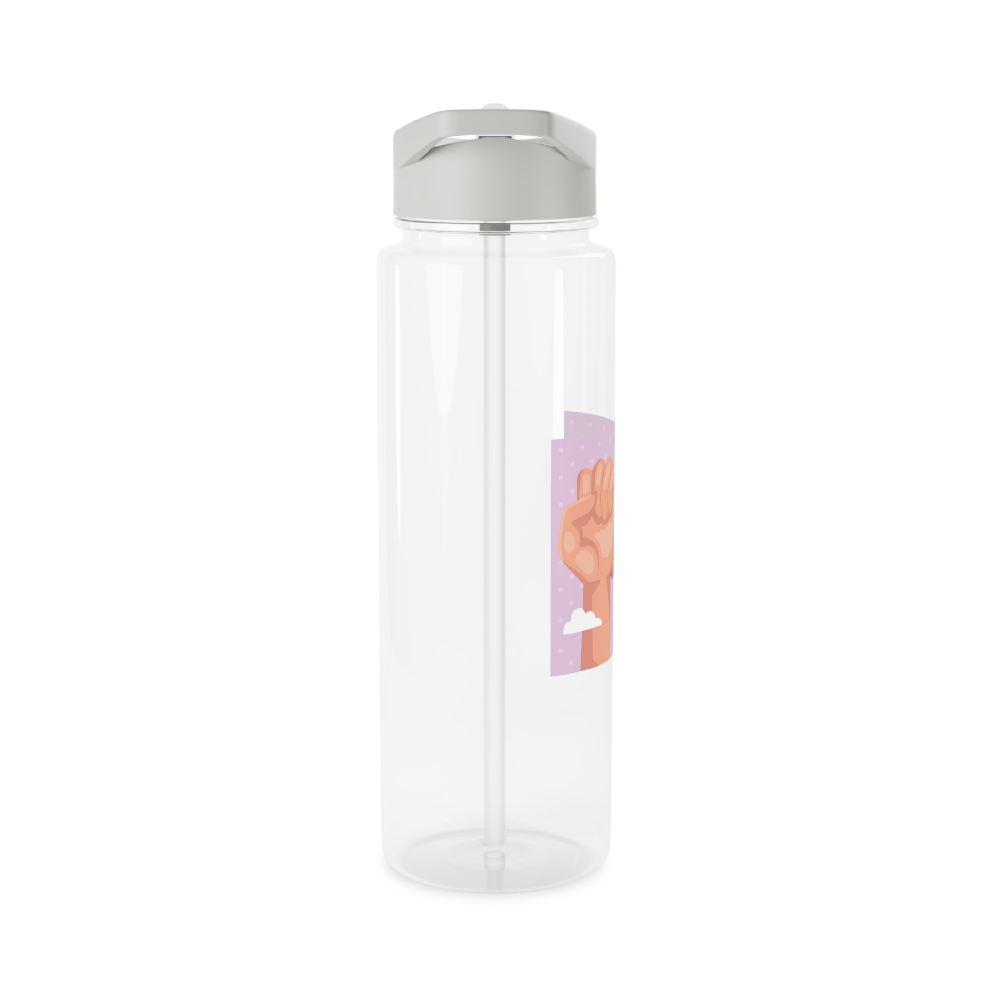 Pride Lettering With Rainbow Card Tritan Water Bottle - Image 8