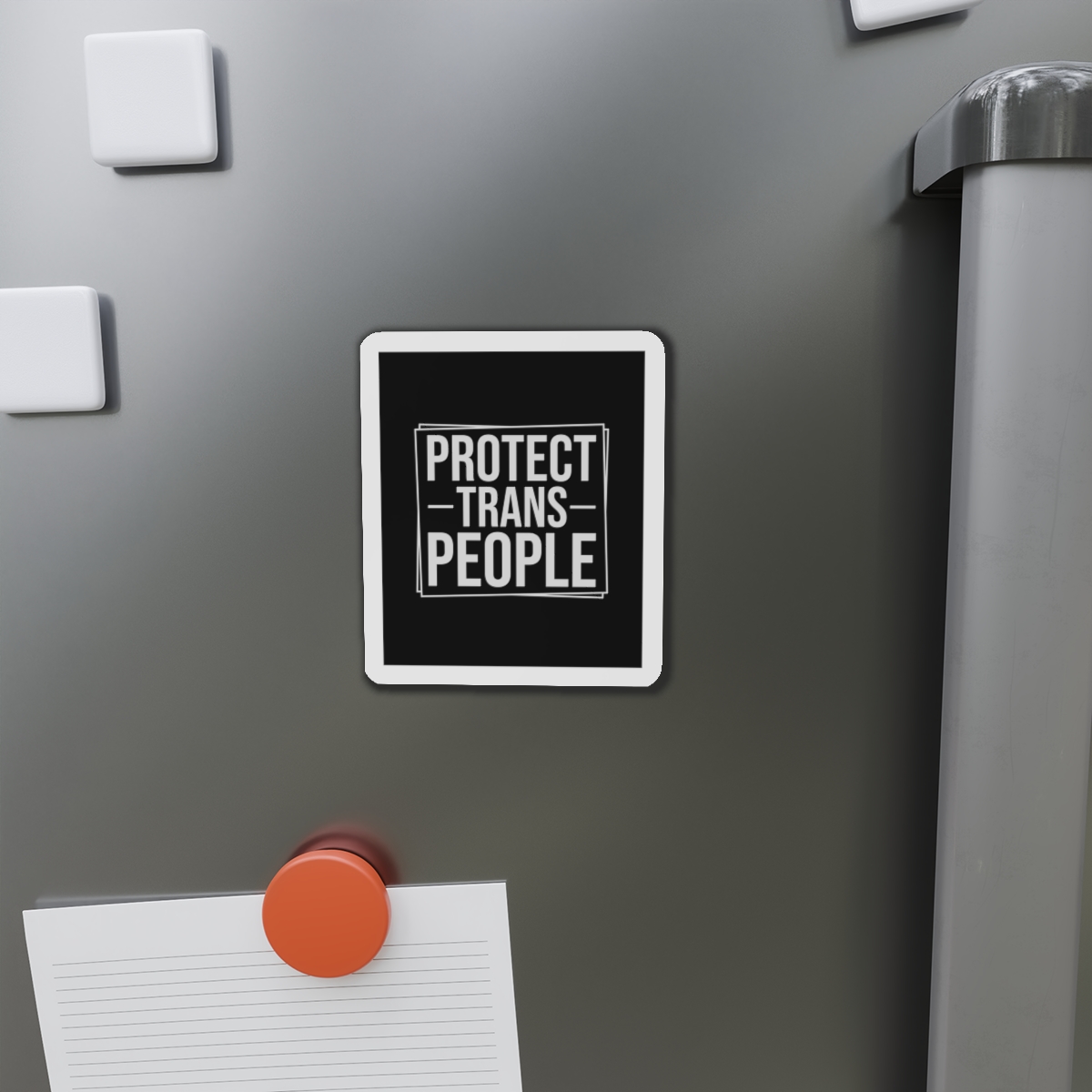 Feminism Tshirt Design Feminist Shirt Protect Trans People Die Cut Magnets - Image 8