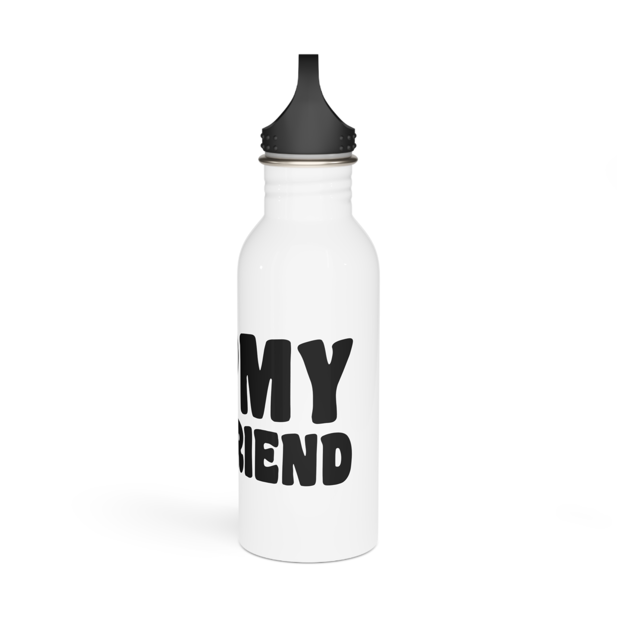 I Love My Girlfriend Iheart My Girlfriend Stainless Steel Water Bottle - Image 4