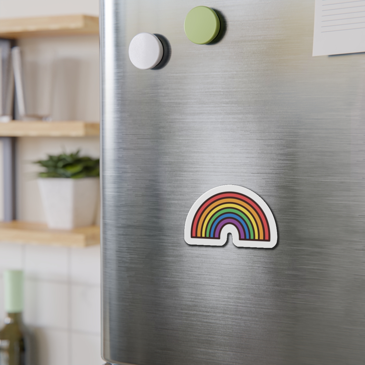 Rainbow Icon Colorful Arch Symbolizing Hope Pride Die Cut Magnets - Image 9