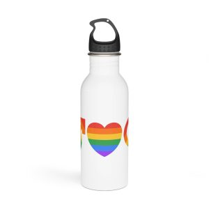 Lgbt Pride Month June Lesbian Gay Bisexual Transgender Lgbtq Flag Rainbow Vector(2) Stainless Steel Water Bottle