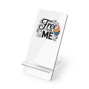 Free Be Me T Shirt Design Isolated White Background Mobile Display Stand For Smartphones