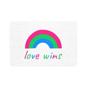 Colorful Rainbow Shape Polysexual Pride Flag Happy Pride Day Lgbtqia Community Pride Month Vector Hand Drawn Doodle Posters Stickers Logo Cards Pet Food Mat 12x18