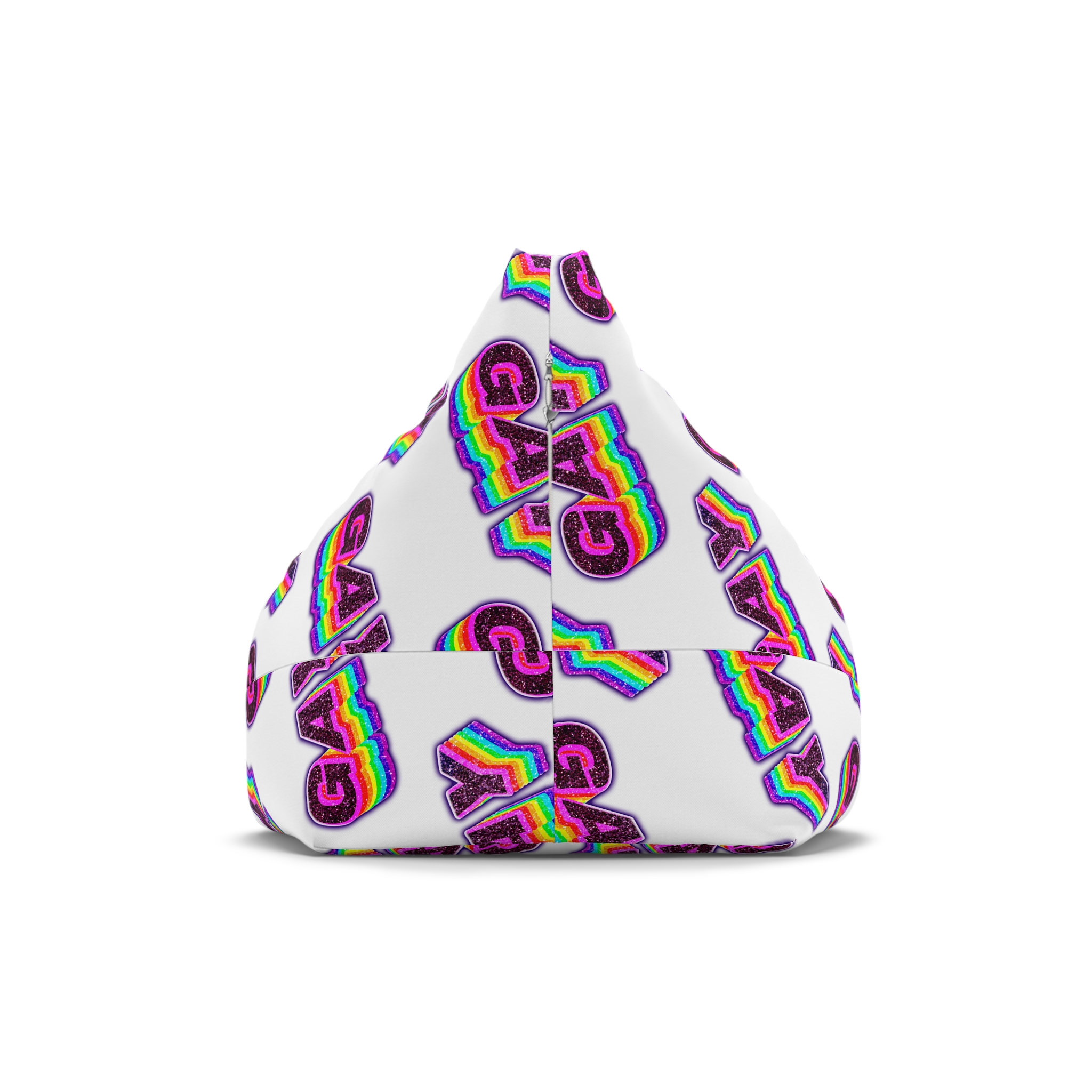 Gay Word Rainbow 3d Png Word Art Bean Bag Chair Cover - Image 2