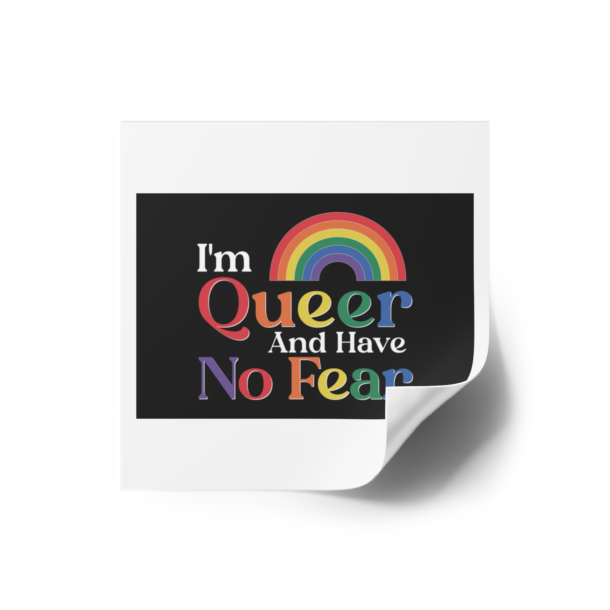 Pride Lgbtq Gay Typography Vector Tshirt Design(13) Laminate Stickers Square - Image 14