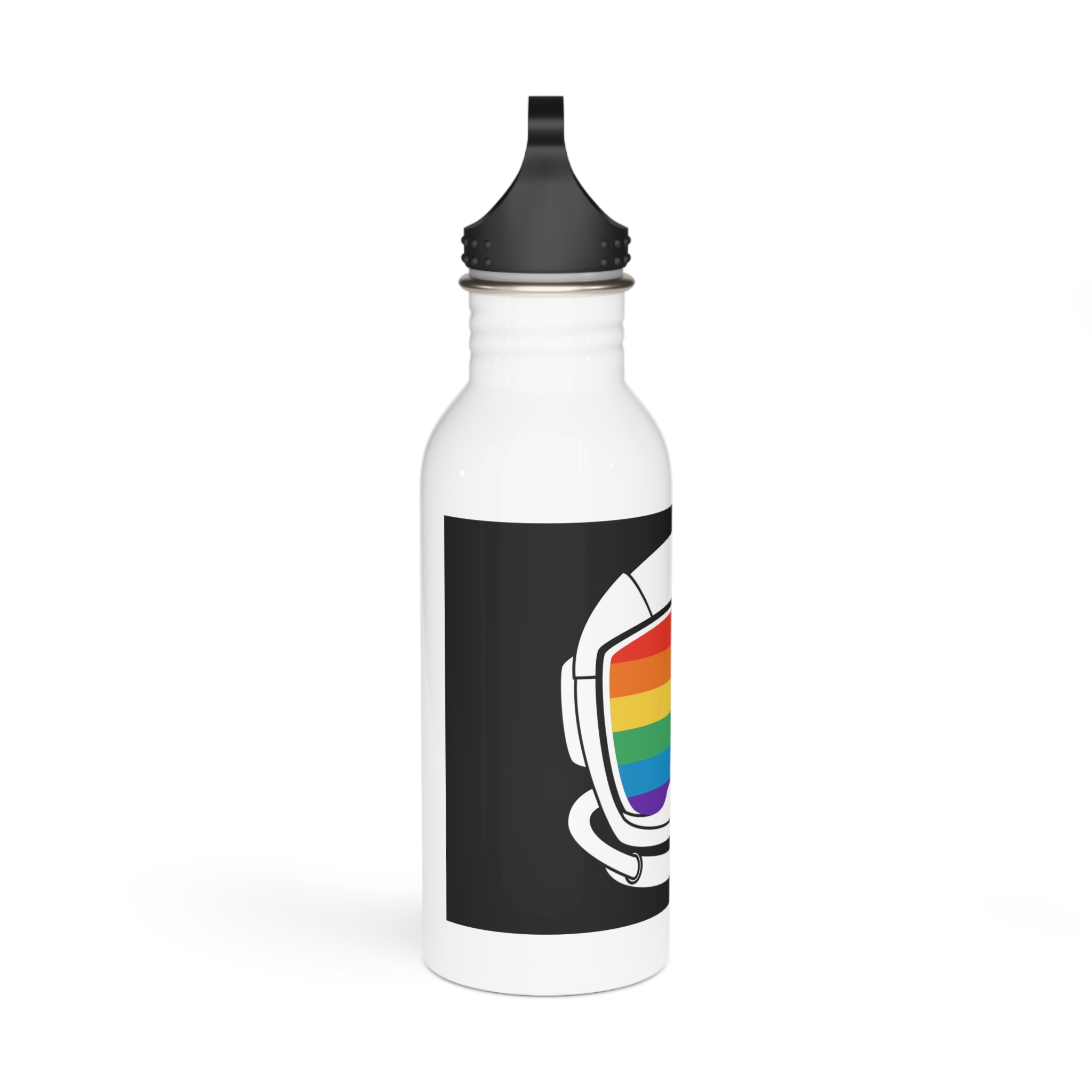 Astronaut Helmet Pride Gay Lgbt Stainless Steel Water Bottle - Image 2