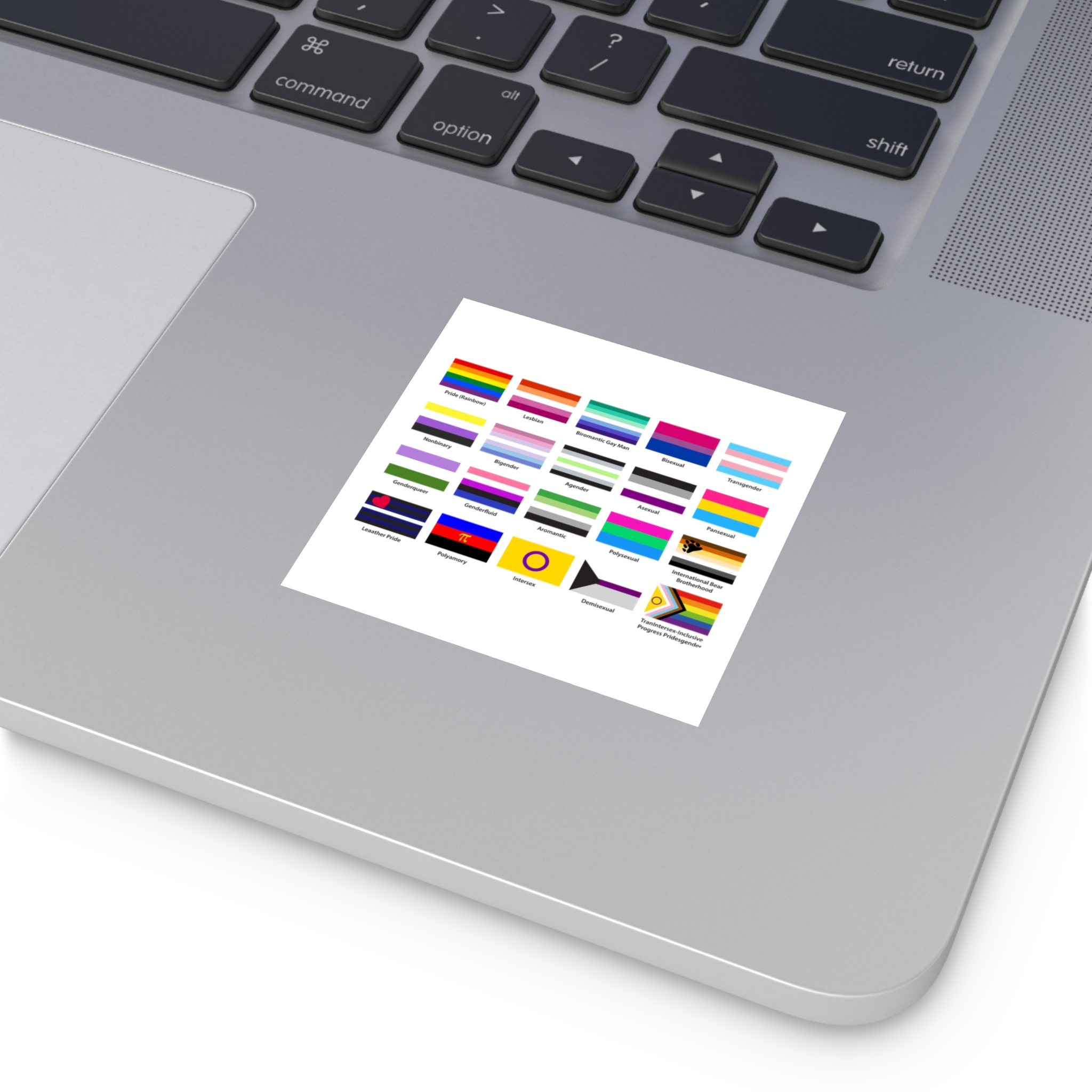 Lgbtq Community Flags Set Lgbt Sexual Identity Pride Flags Collection Rainbow Lesbian Gay Bisexual Laminate Stickers Square - Image 3