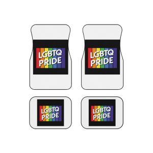Rainbow Colored Sign That Says Rainbow Pride Pride Car Mats Set Of 4