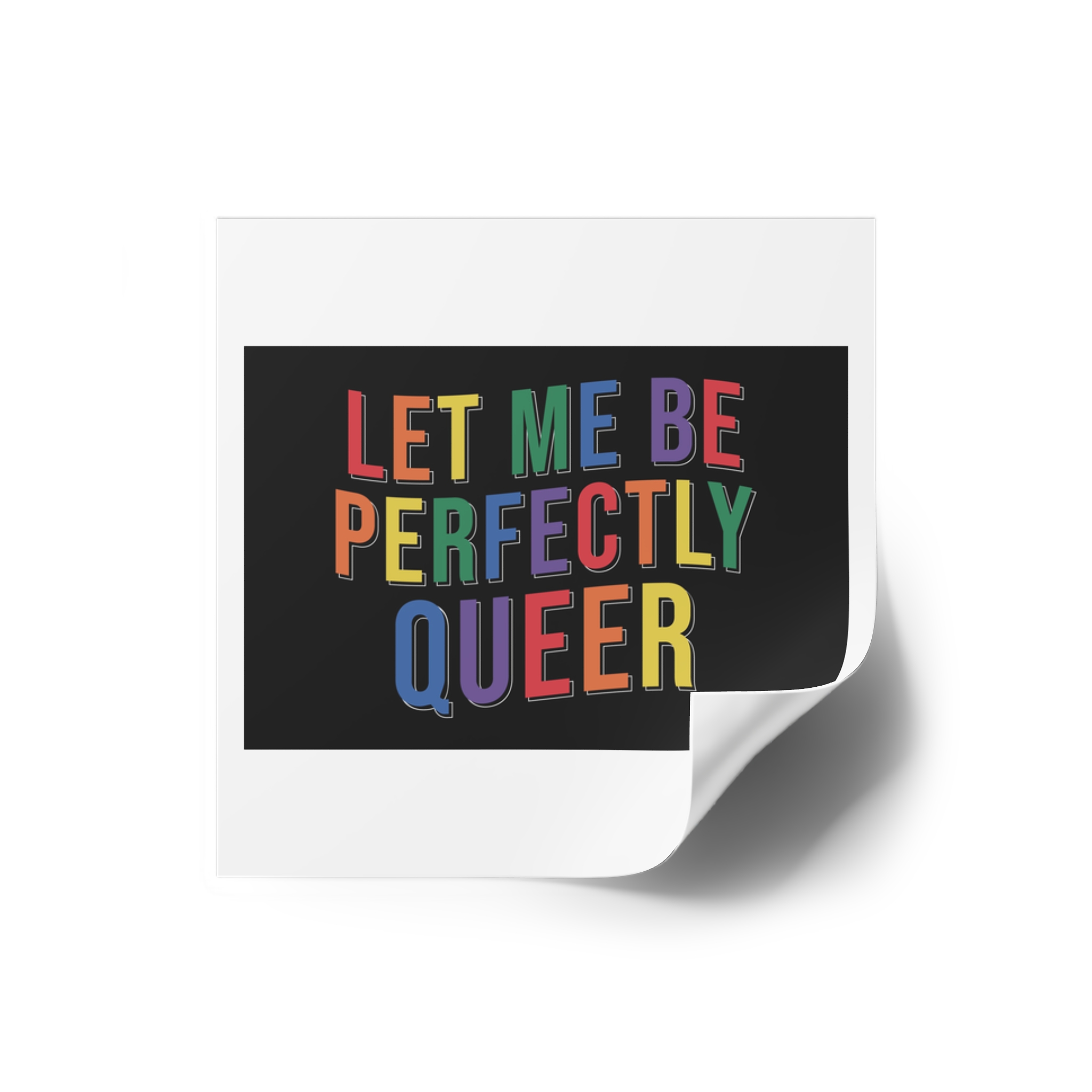 Pride Lgbtq Gay Typography Vector Tshirt Design(9) Laminate Stickers Square - Image 14