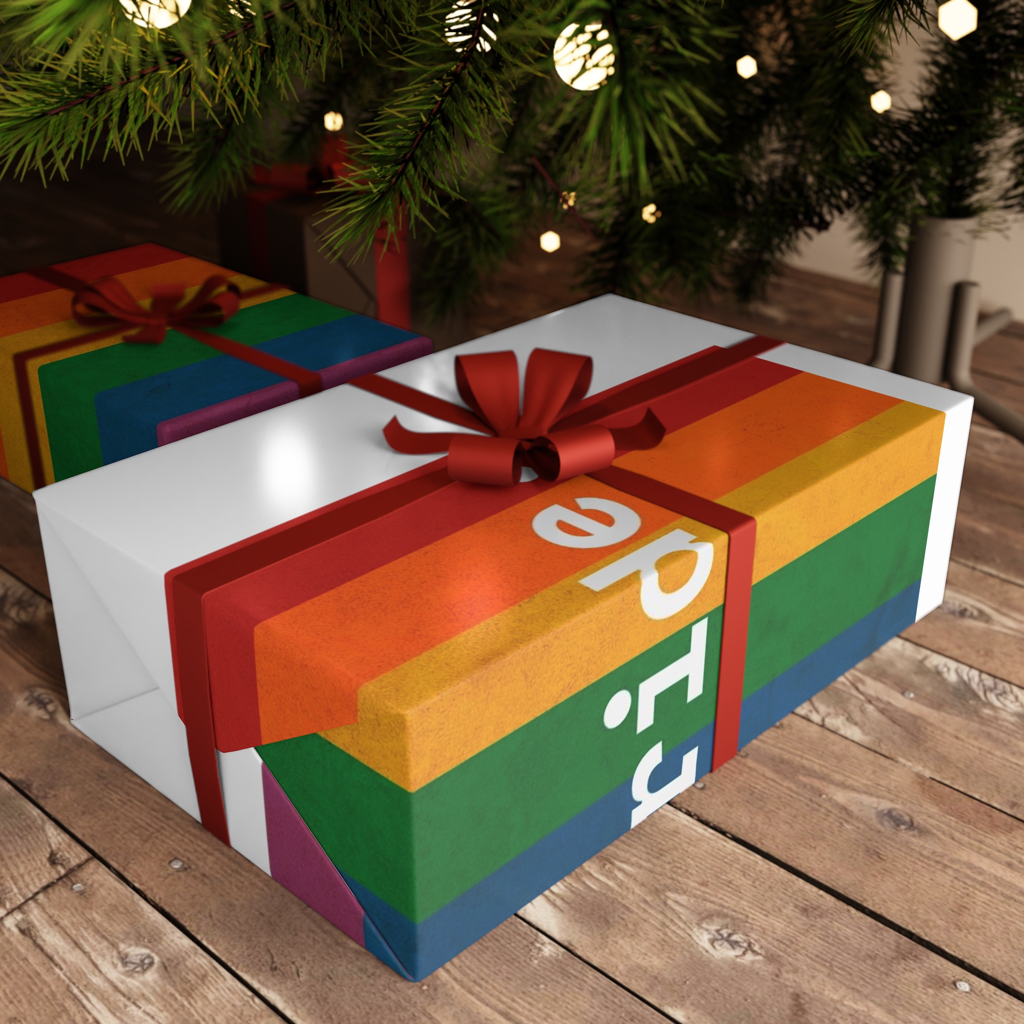 Poster With Rainbow Pride Concept Gift Wrapping Paper Sheets 1pc - Image 3