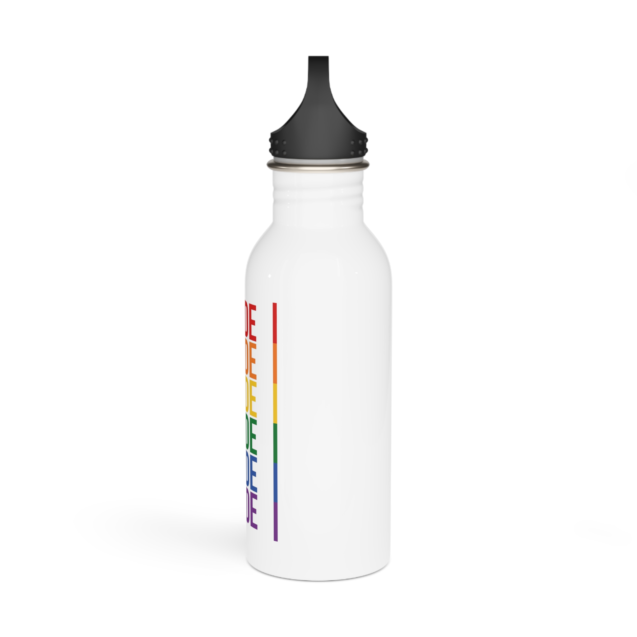 Lgbt Pride Month June 2026 Lesbian Gay Bisexual Transgender Lgbtq Flag Rainbow Love Vector (1) Stainless Steel Water Bottle - Image 4