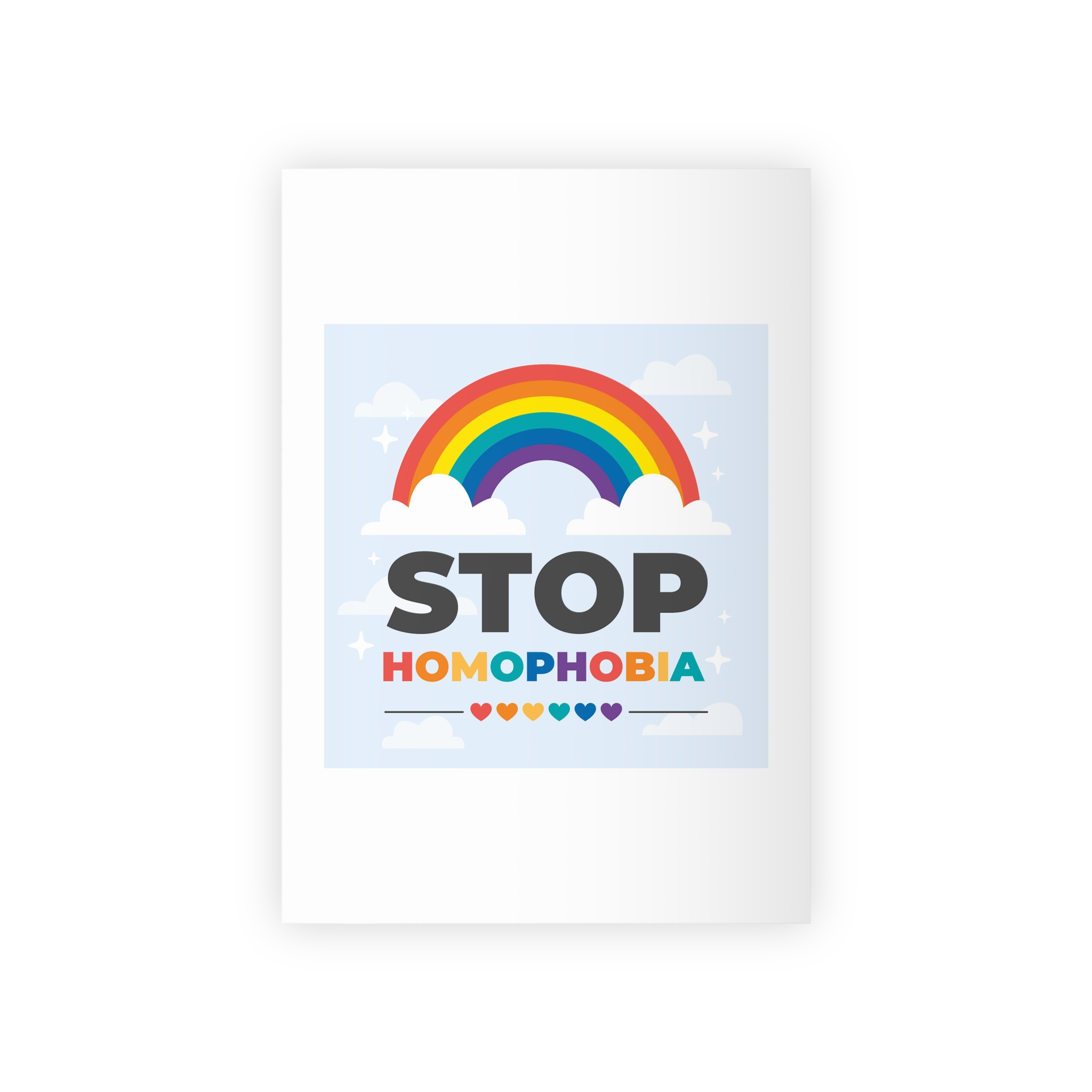 Hand Drawn Stop Homophobia Concept Illustration Gift Wrapping Paper Rolls 1pc