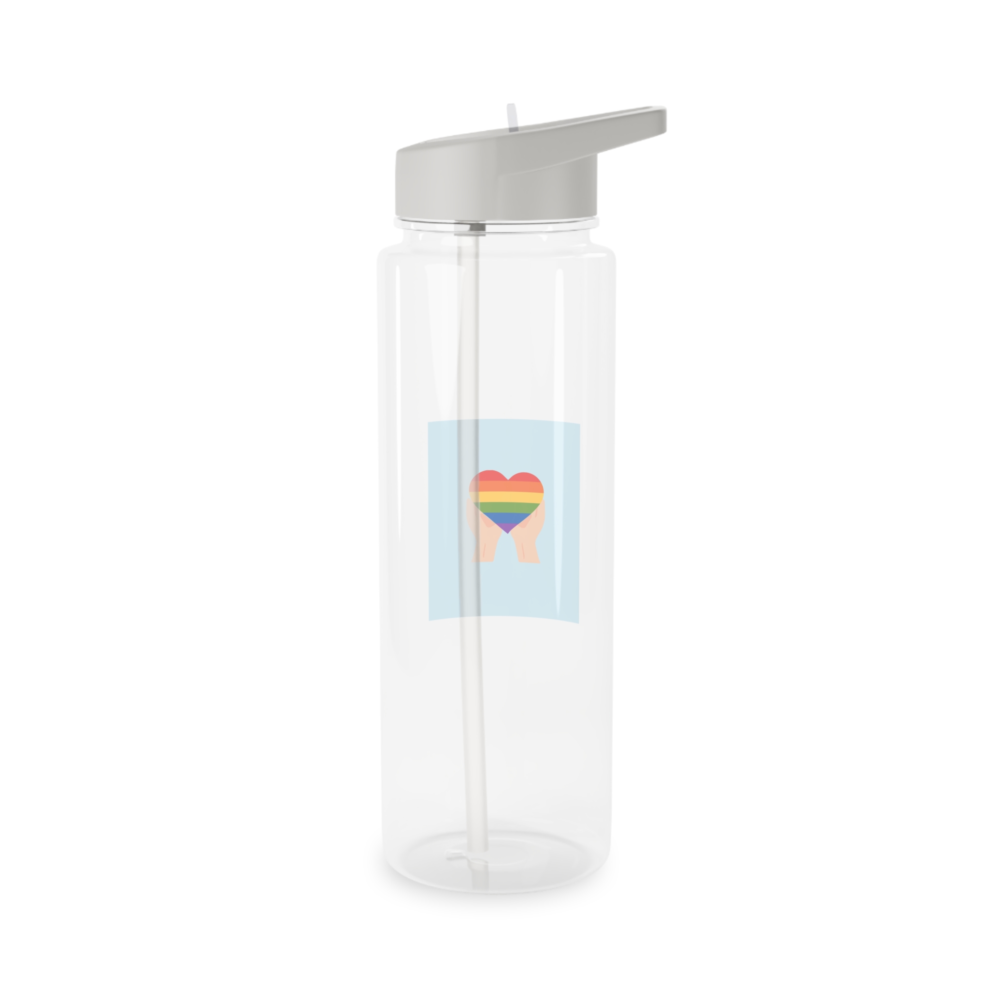 Pride Lgbt Card Support Love Poster That Says Rainbow Heart It Tritan Water Bottle - Image 6