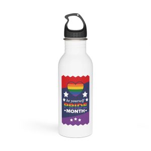 Lgbt Pride Month June Lesbian Gay Bisexual Transgender Love Lgbtq Flag Rainbow Vector Stainless Steel Water Bottle