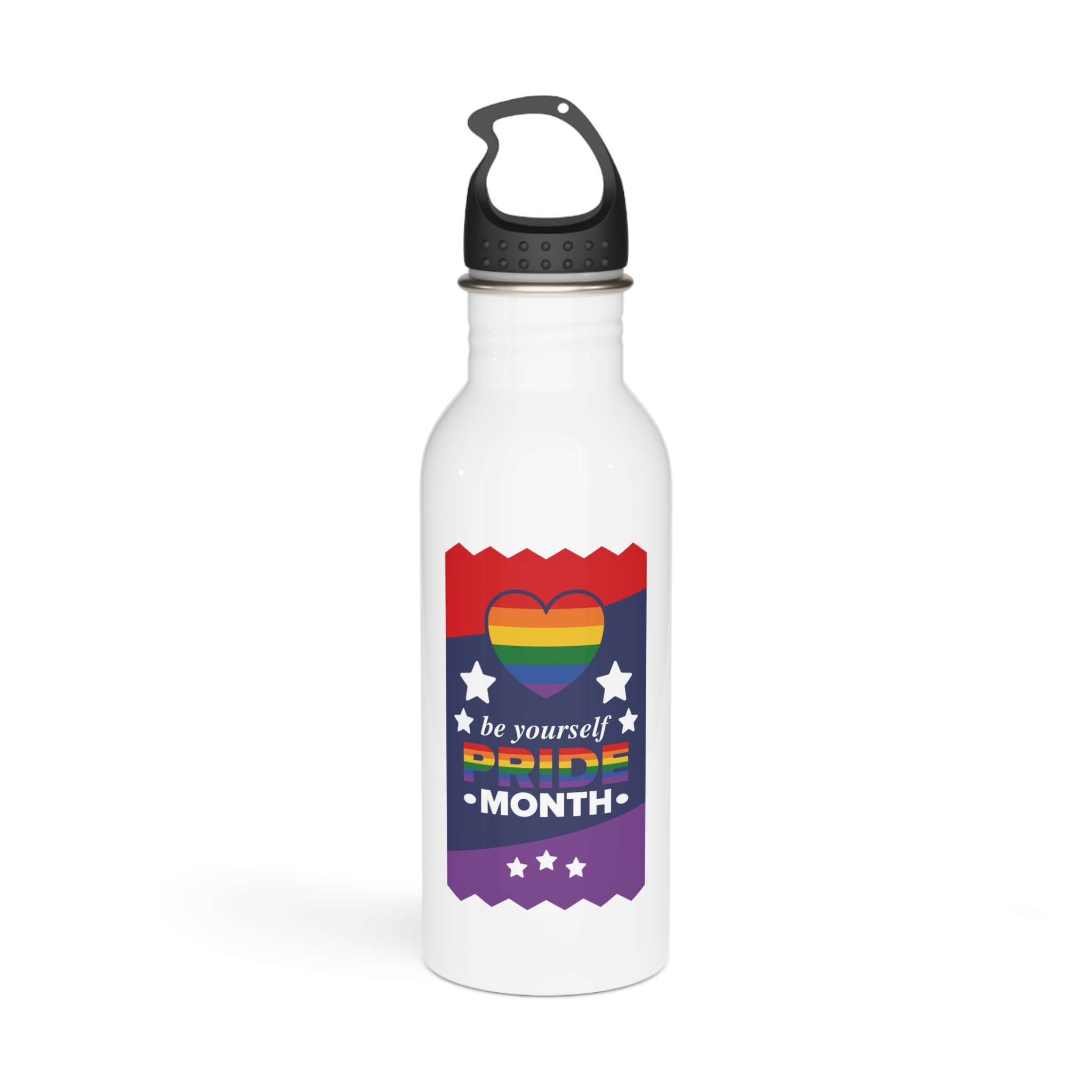 Lgbt Pride Month June Lesbian Gay Bisexual Transgender Love Lgbtq Flag Rainbow Vector Stainless Steel Water Bottle