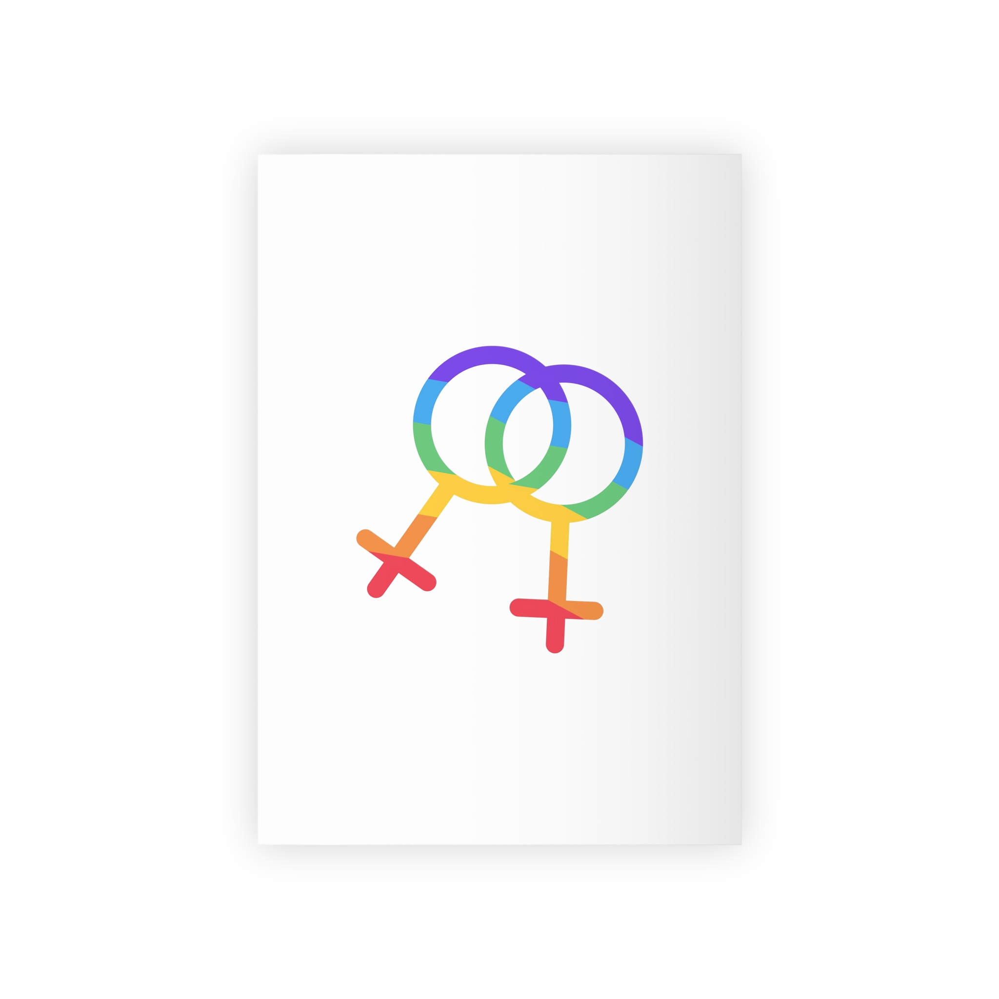 Gay Symbol Lgbtq Pride Colors Vector Illustration Gift Wrapping Paper Rolls 1pc