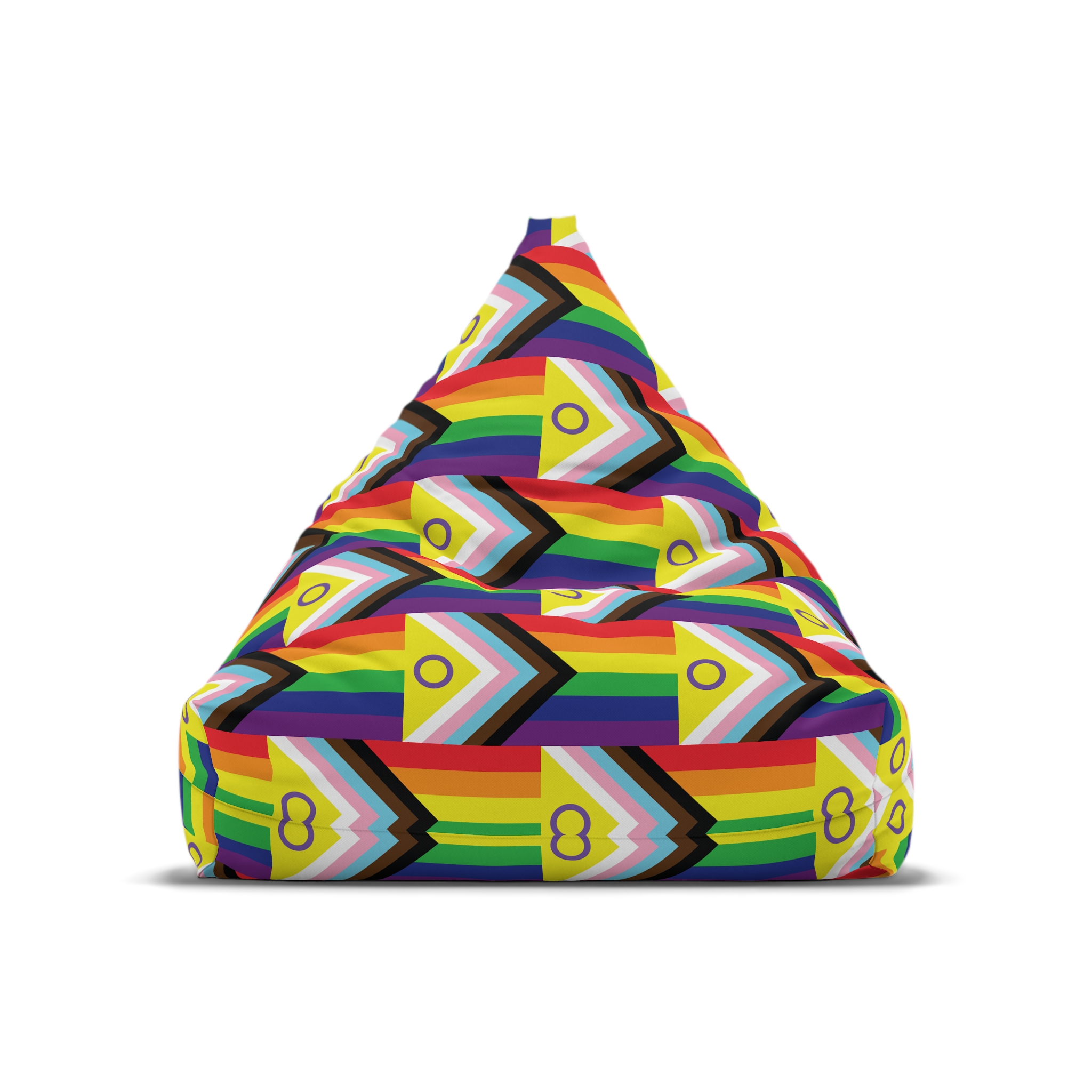 Illustration Rainbow Flag Art Vector Bean Bag Chair Cover - Image 5
