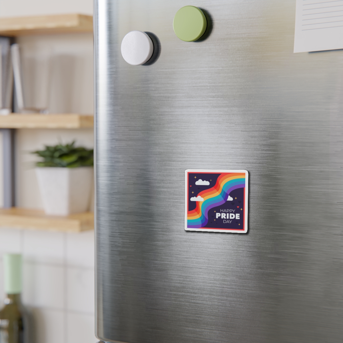 Rainbow Flag Pride Day Die Cut Magnets - Image 3