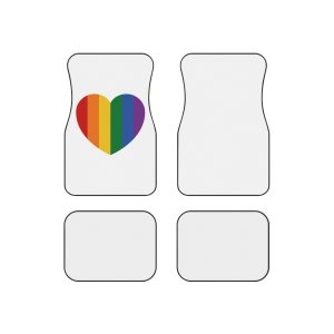Lgbt Pride Month June Lesbian Gay Bisexual Transgender Lgbtq Flag Rainbow Vector(4) Car Mats Set Of 4