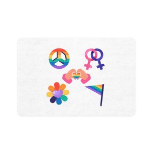 Flat Design Elements Collection Pride Month Celebration(1) Pet Food Mat 12x18