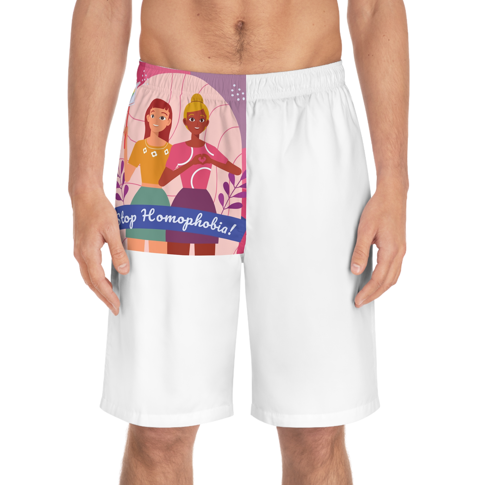Lesbian Pride Design FE588C Mens Board Shorts Aop - Image 3
