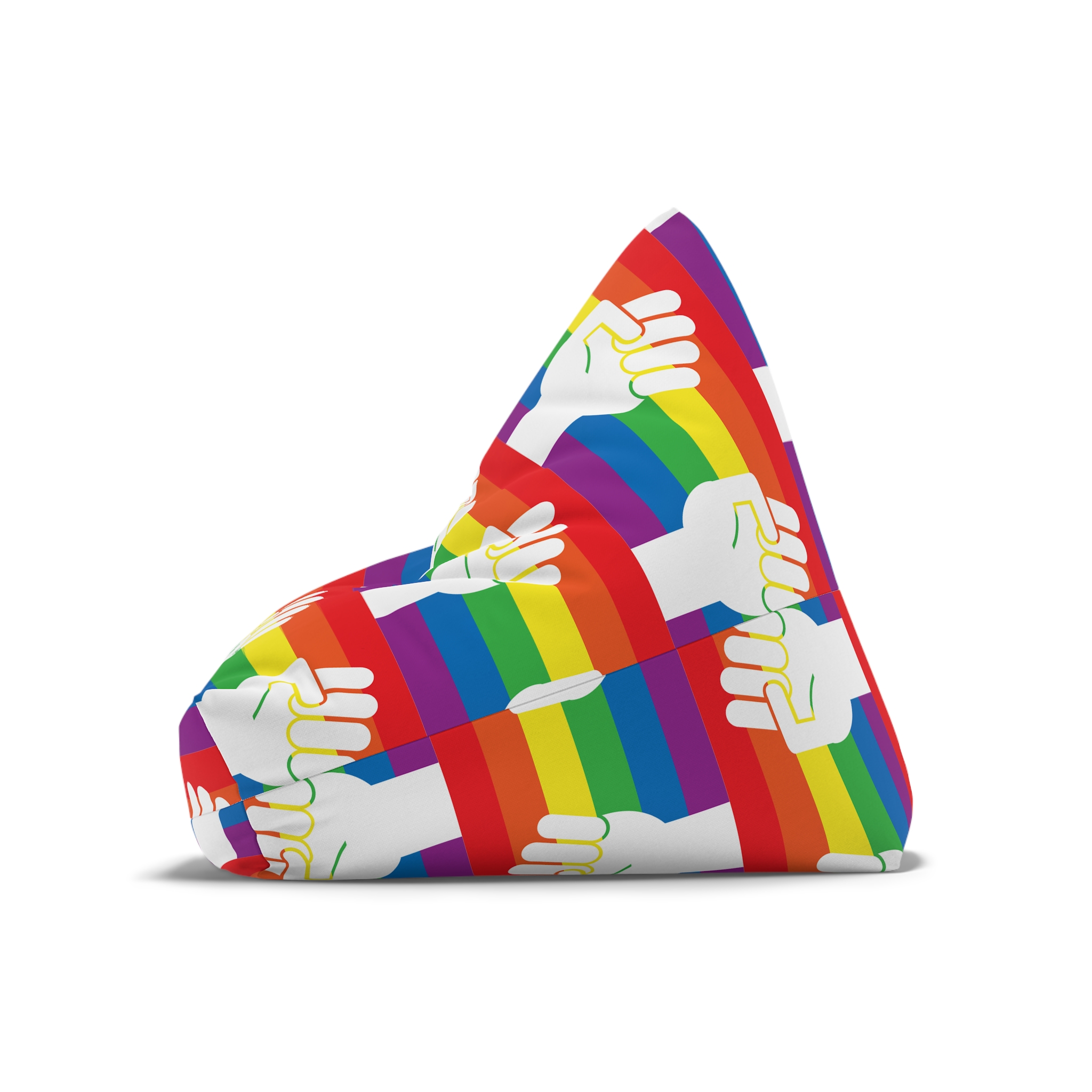 Lgbt Hand Flat Bean Bag Chair Cover - Image 8