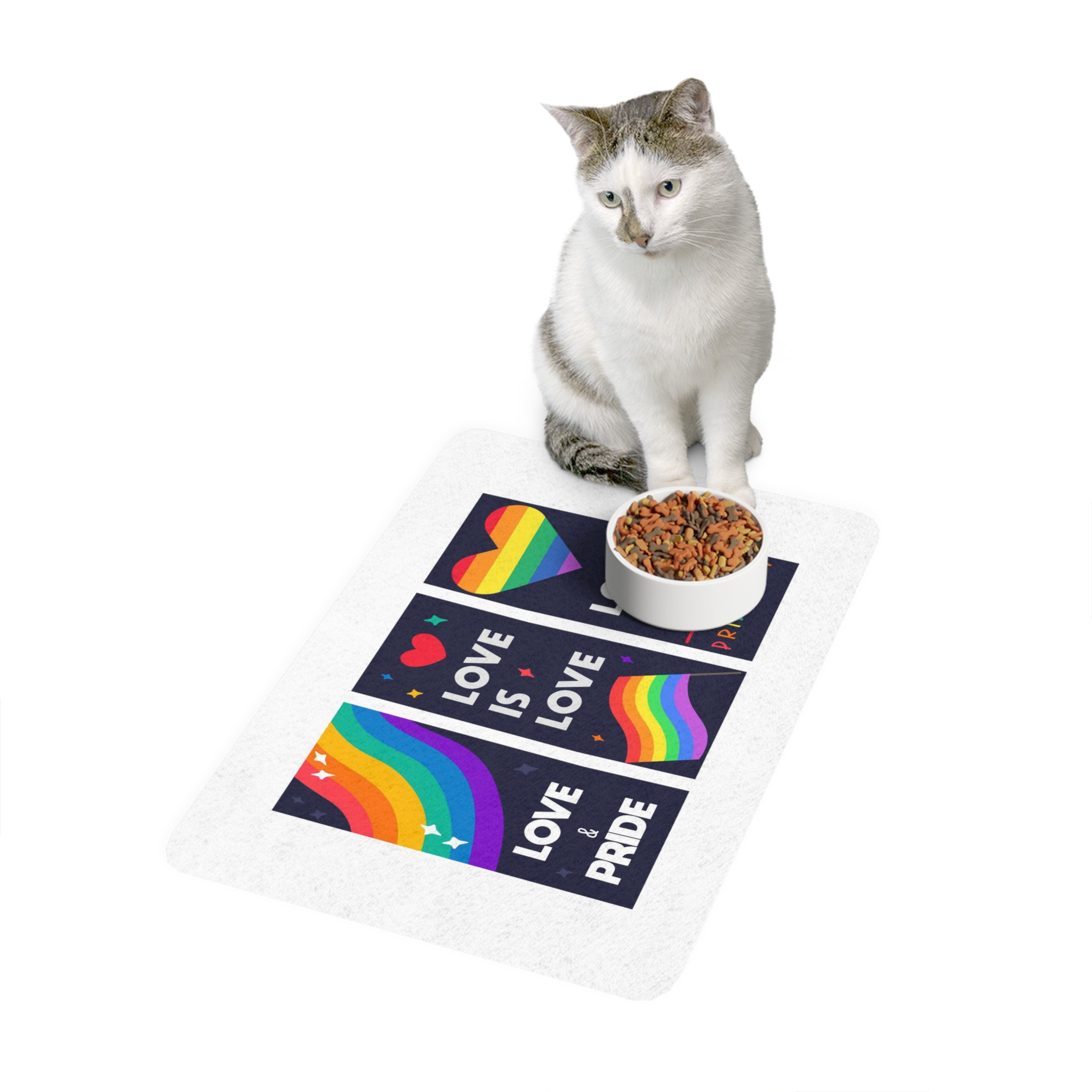 Lgbt Wallpapers Pride Day Celebration Pet Food Mat 12x18 - Image 3