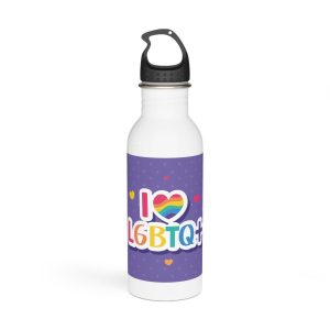 I Love Lgtbi Lettering Stainless Steel Water Bottle