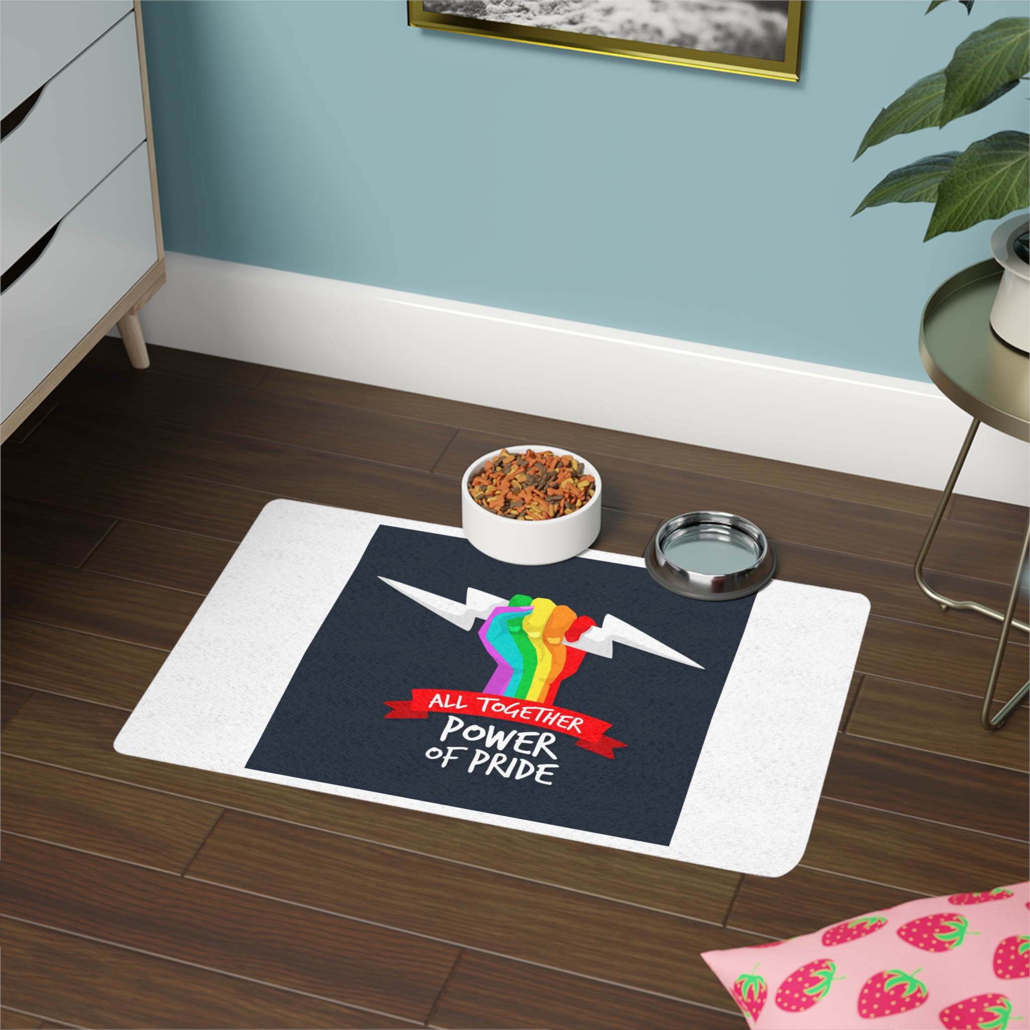 Pride Day Event Theme Pet Food Mat 12x18 - Image 4