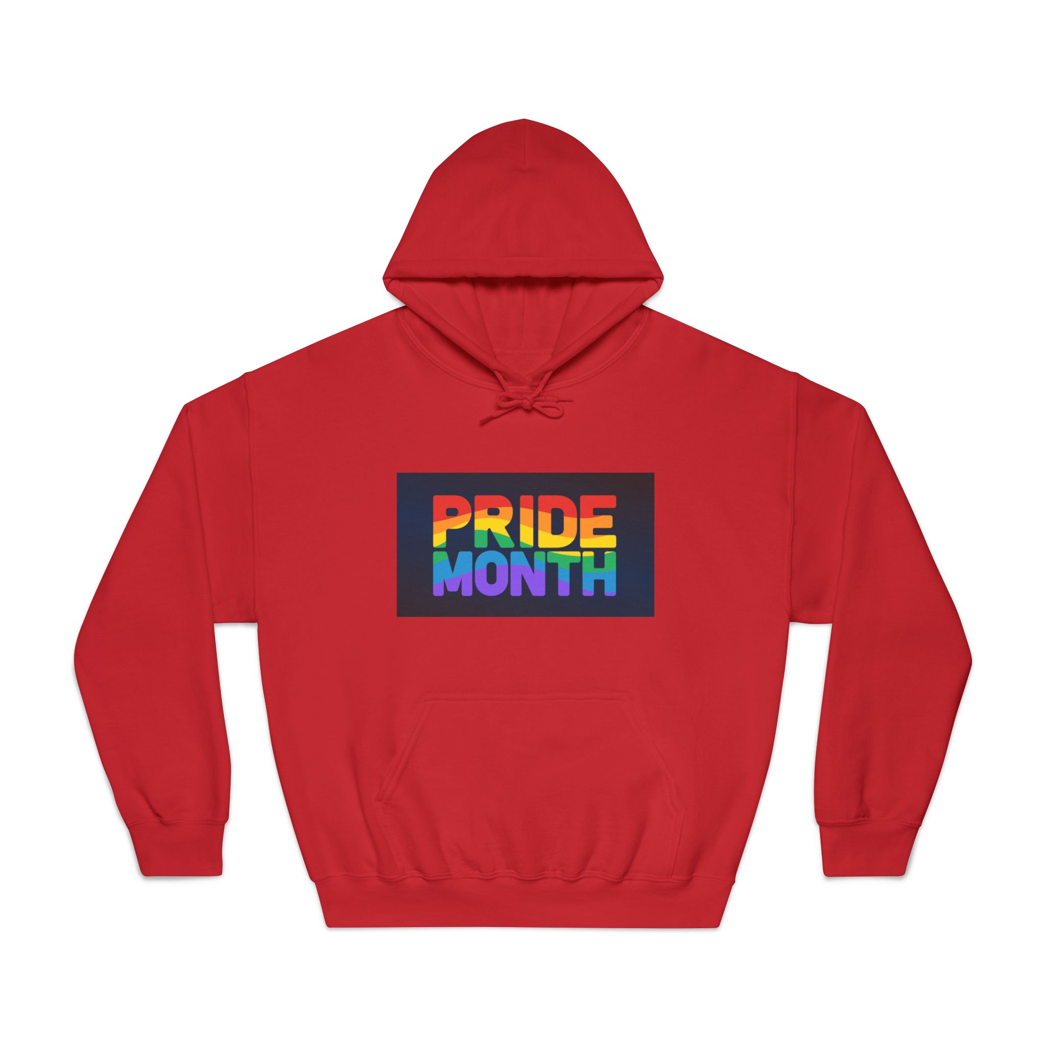 Lgbt Pride Rainbow Flag Lettering Banner Poster Social Media Pride Calligraphy With Unisex Dryblend Hooded Sweatshirt - Image 33