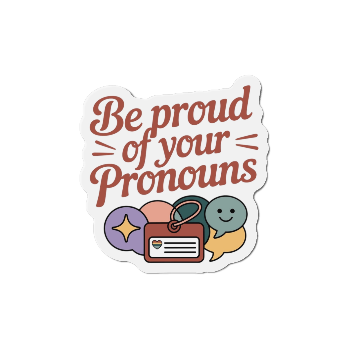Be Gay Crime T Shirt Design Isolated White Background3 Die Cut Magnets - Image 4