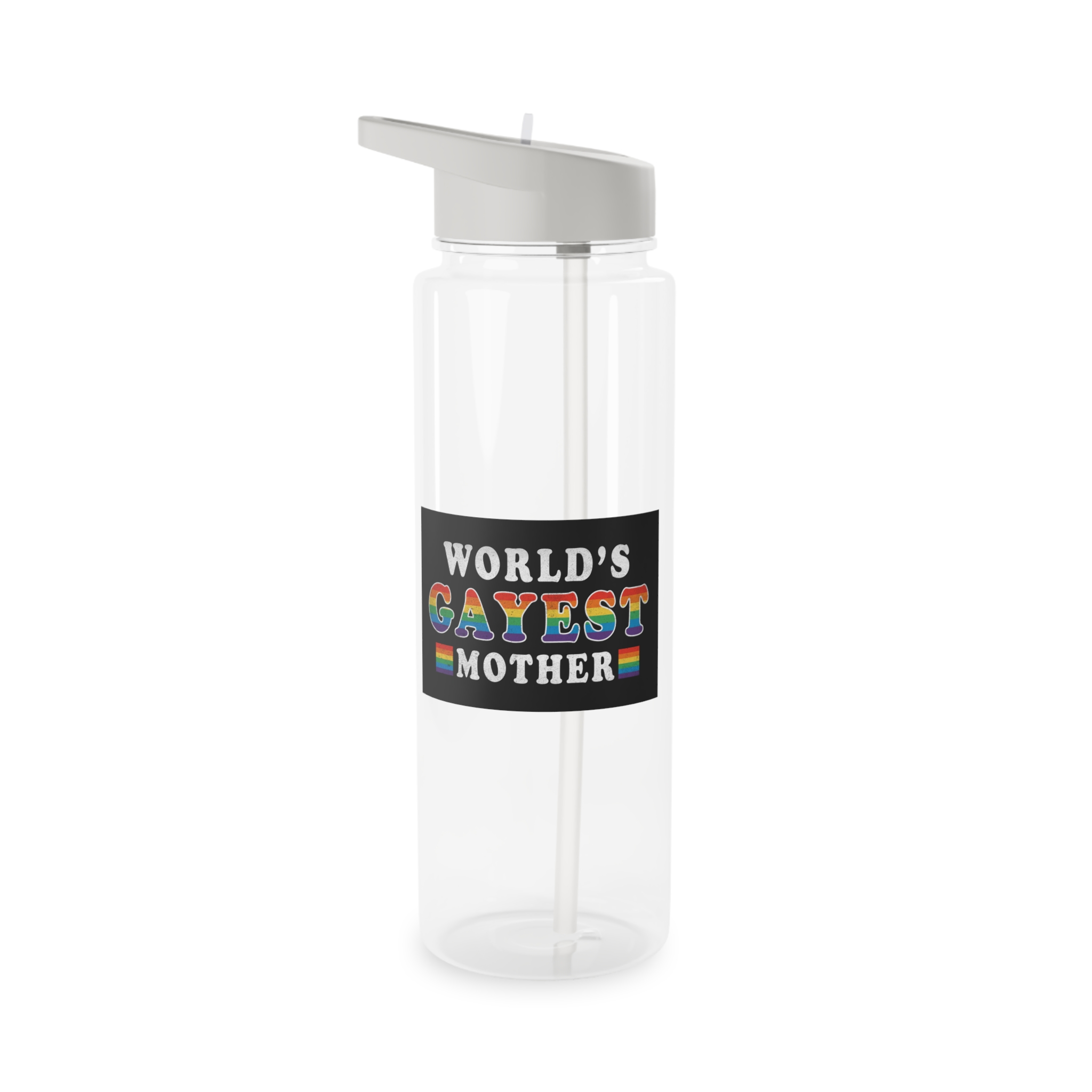 Mother Day Pride Rainbow Typography Vector Premium T Shirt(1) Tritan Water Bottle - Image 5