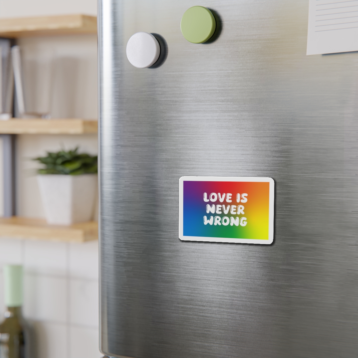 Horizontal Pride Month Vector Background Rainbow Colors Quote Typography Poster Banner Die Cut Magnets - Image 6