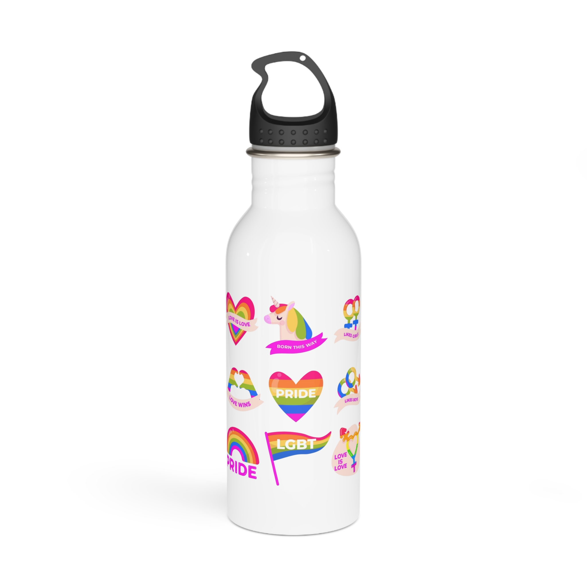 Pride Day Labels Set Stainless Steel Water Bottle